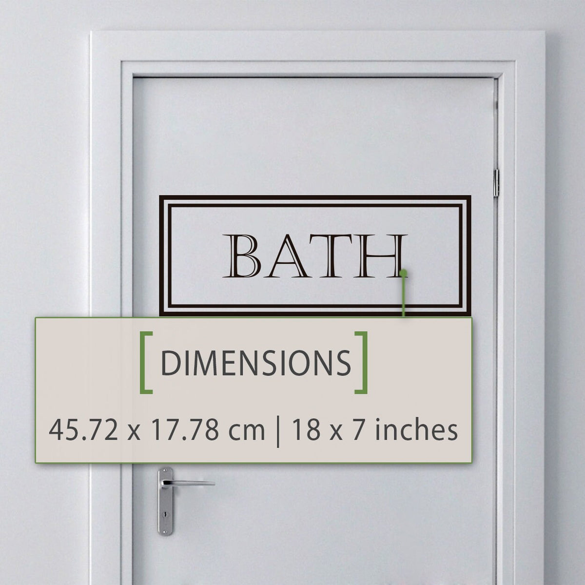 Bath Door Vinyl Decal: Home Decor Sticker