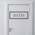 Bath Door Vinyl Decal: Home Decor Sticker