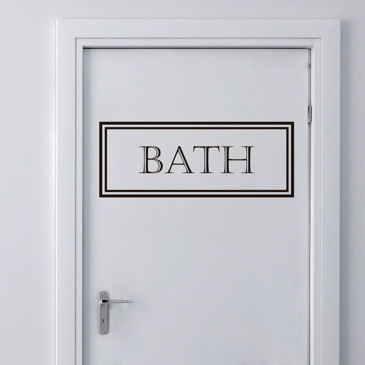 Bath Door Vinyl Decal: Home Decor Sticker