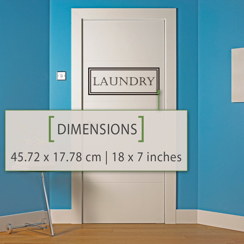 Laundry Room Door Decal: Modern Vinyl Sticker, Organization Decor