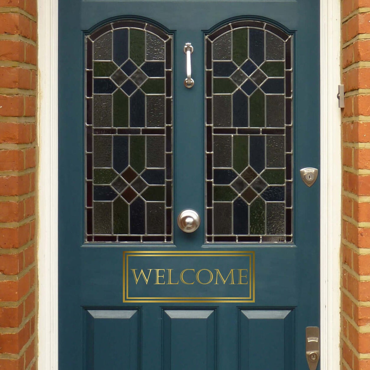 Welcome Door Decal: Hello Vinyl Lettering, Front Door Decor