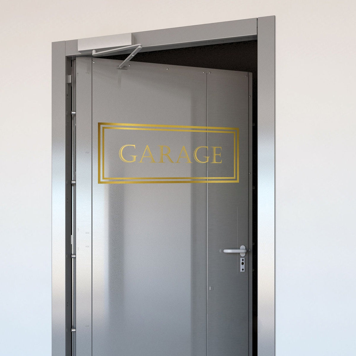 Garage Door Vinyl Decal: Organization Sticker, Garage Decor (18x7 inches)