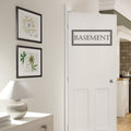Basement Door Vinyl Decal: Organization Sticker
