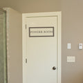 Powder Room Door Decal: Vinyl Sticker for Glass