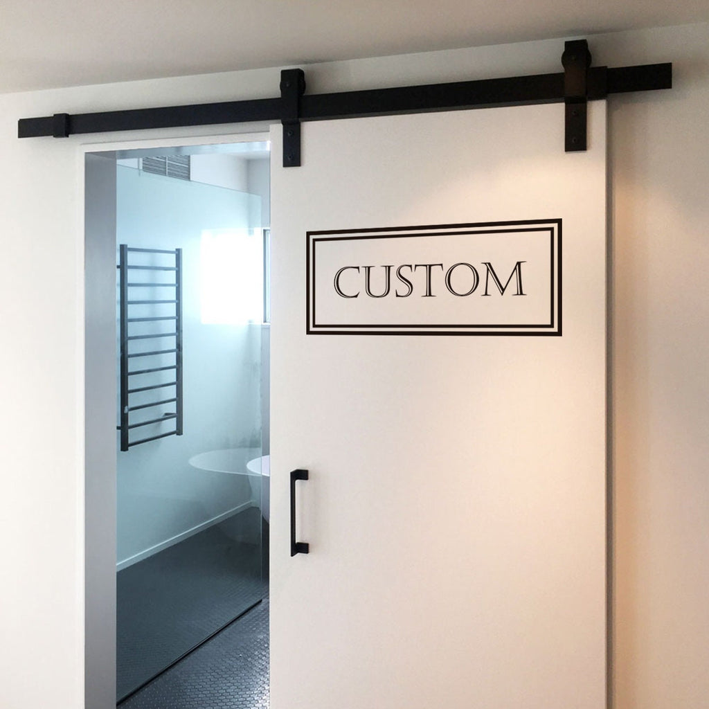 Custom Text Vinyl Door Decal: Personalized Wall Sticker