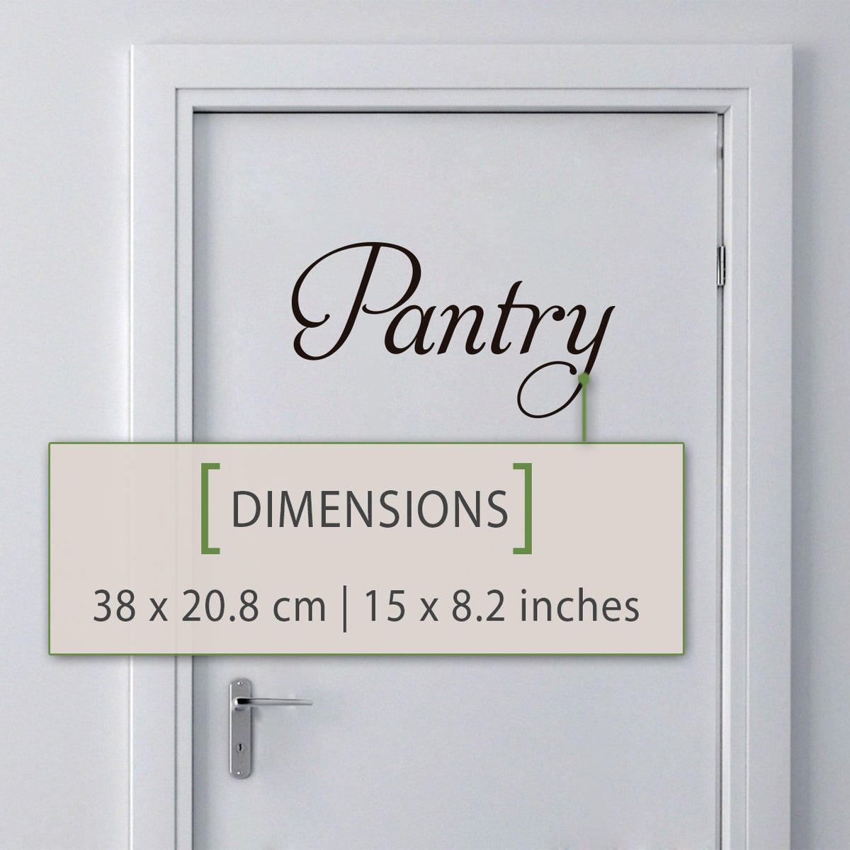 Pantry Door Vinyl Decal: Traditional Kitchen Decor