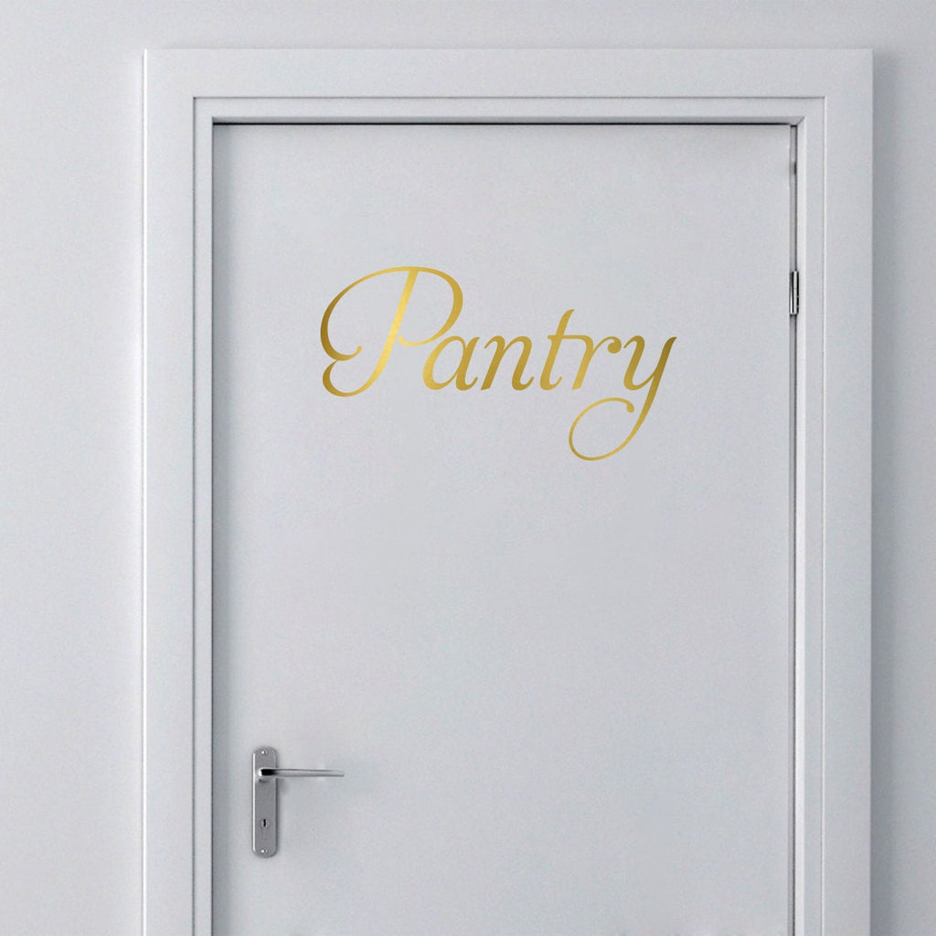 Pantry Door Vinyl Decal: Traditional Kitchen Decor