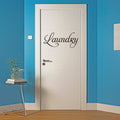 Laundry Room Vinyl Decal: Traditional Door Sticker