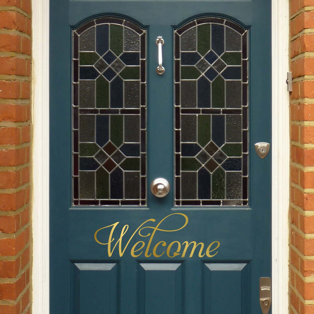 Welcome Vinyl Decal: Door Sticker, Home Decor, Gift
