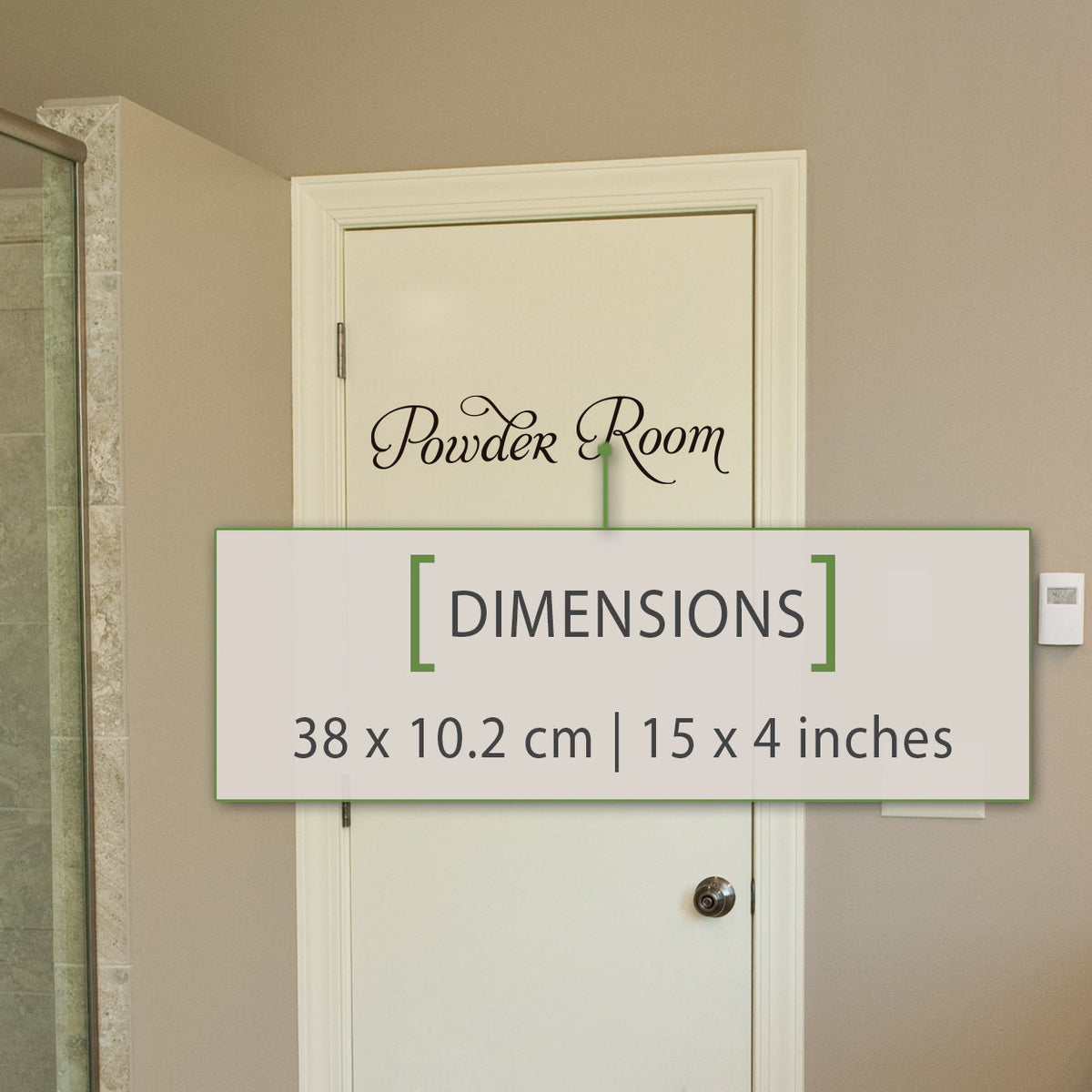 Powder Room Vinyl Decal: Elegant Door Sticker