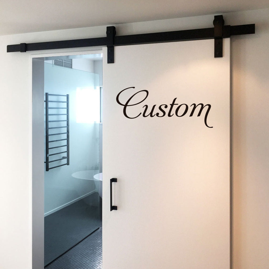 Custom Text Vinyl Decal: Personalized Door Sticker