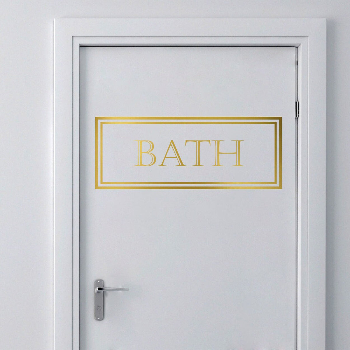 Bath Door Vinyl Decal: Home Decor Sticker
