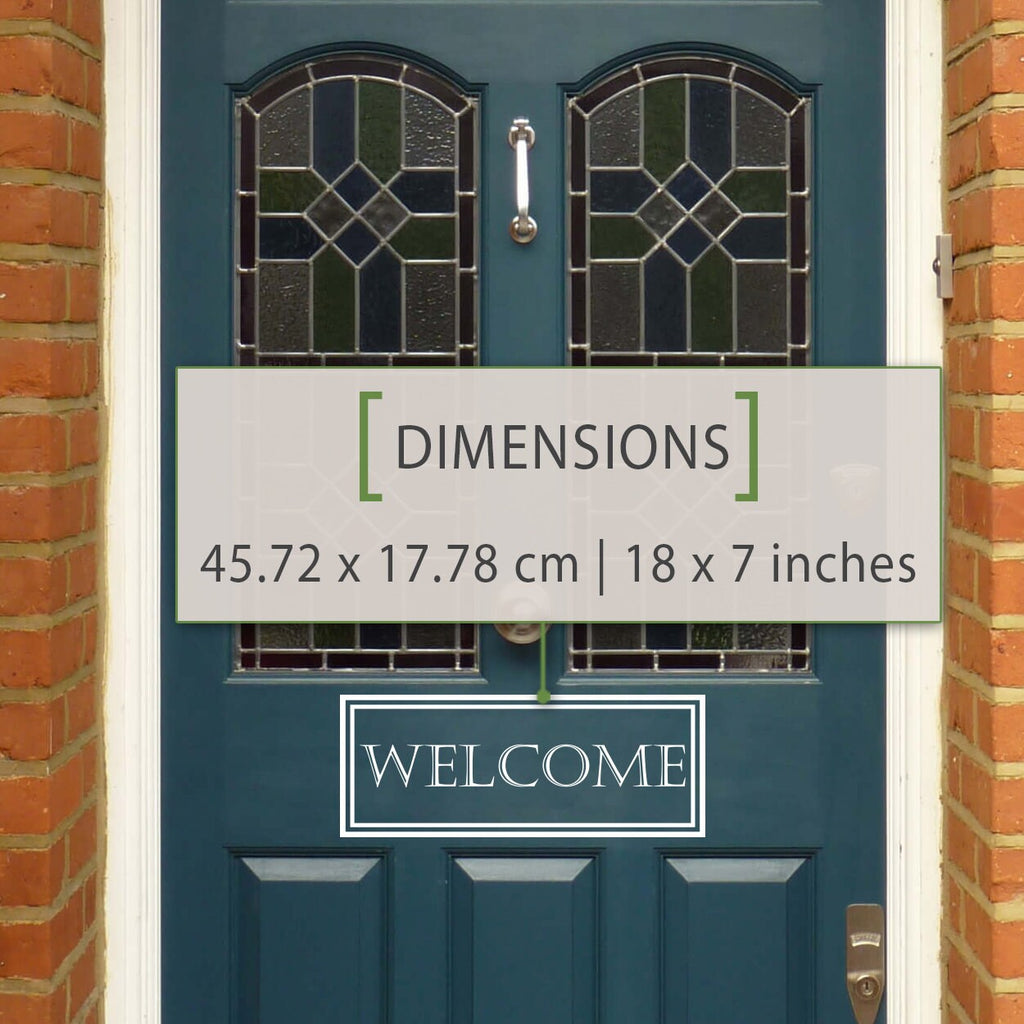 Welcome Door Decal: Hello Vinyl Lettering, Front Door Decor