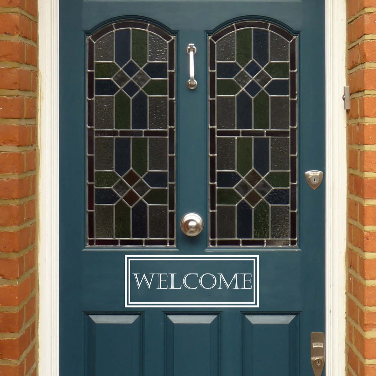 Welcome Door Decal: Hello Vinyl Lettering, Front Door Decor
