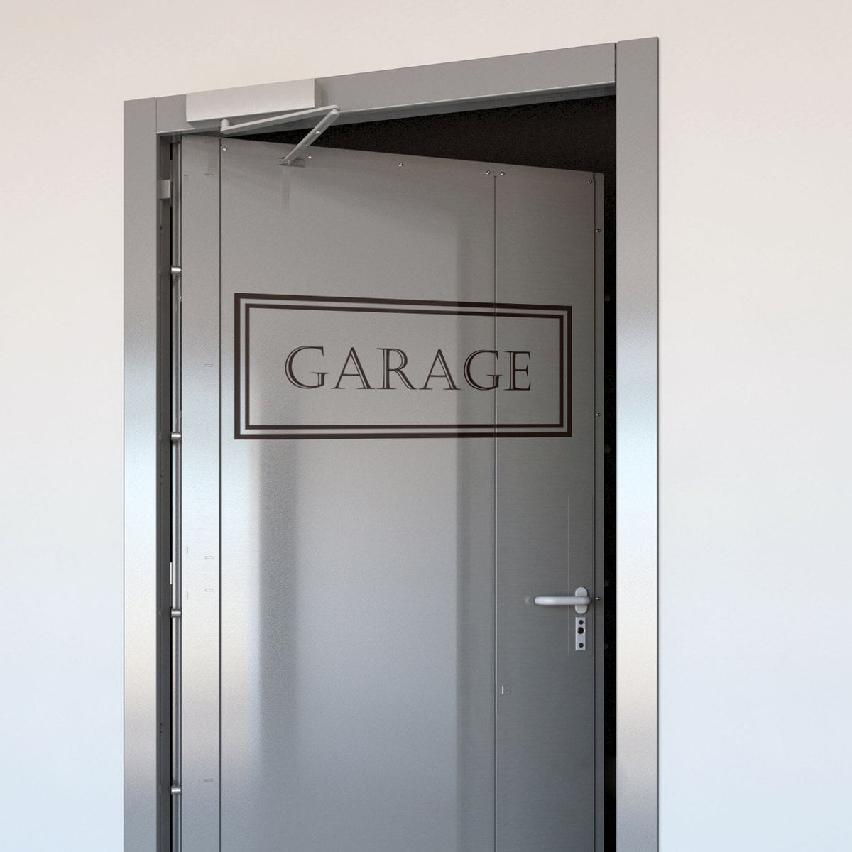 Garage Door Vinyl Decal: Organization Sticker, Garage Decor (18x7 inches)