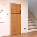 Bathroom Door Vinyl Decal: Modern Organization Sticker