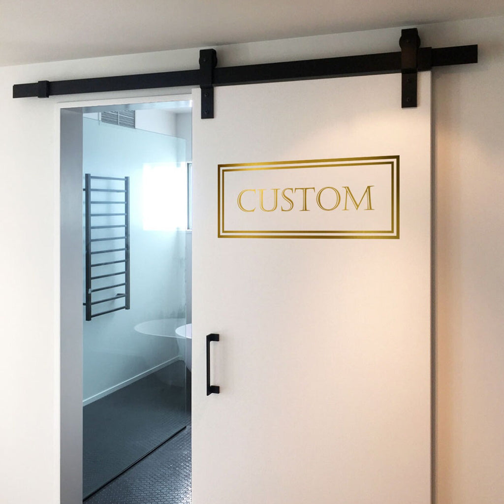 Custom Text Vinyl Door Decal: Personalized Wall Sticker