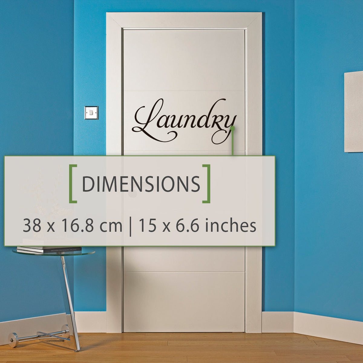 Laundry Room Vinyl Decal: Traditional Door Sticker