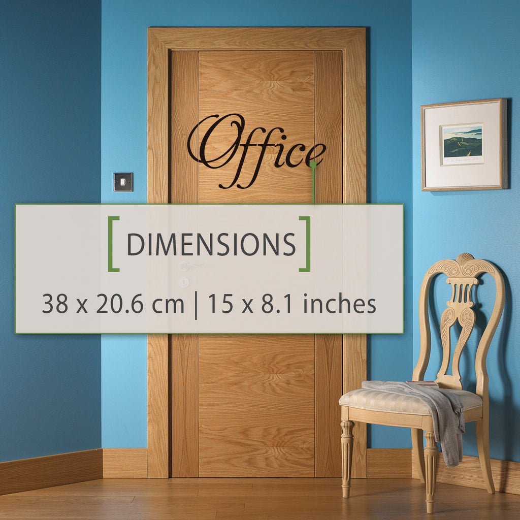 Office Door Vinyl Decal: Matte Finish, Custom Sizes Available