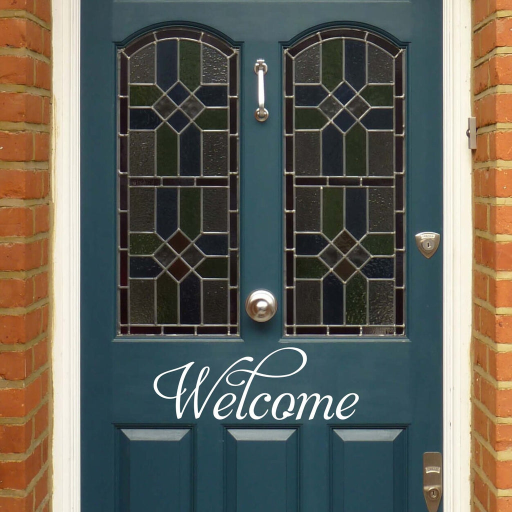 Welcome Vinyl Decal: Door Sticker, Home Decor, Gift