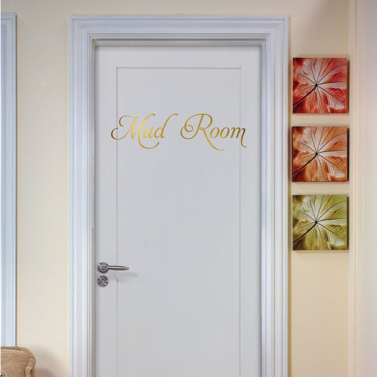 Mud Room Vinyl Decal: Door Sticker, Home Decor