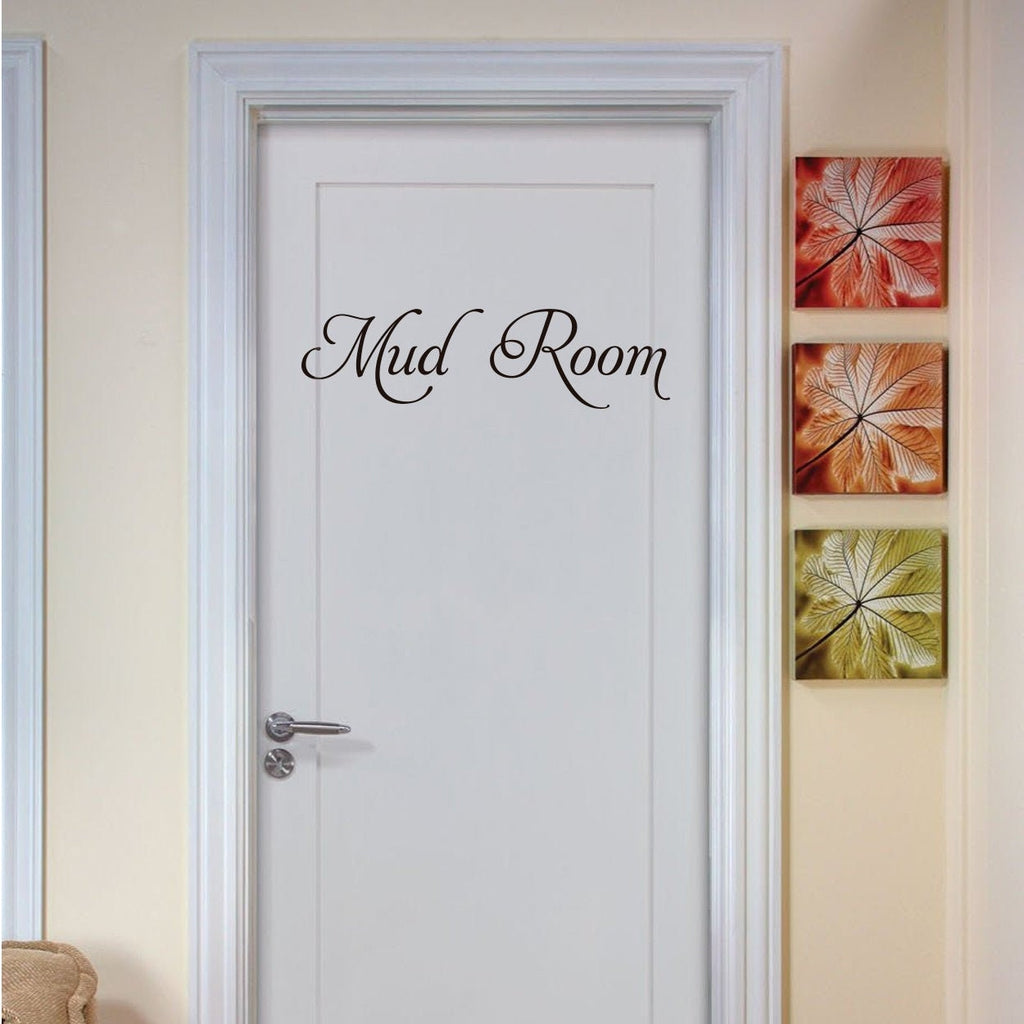 Mud Room Vinyl Decal: Door Sticker, Home Decor