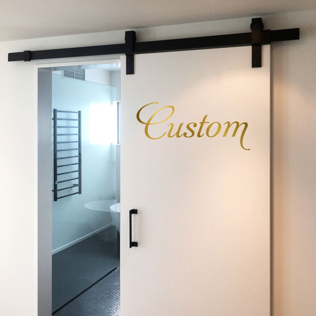 Custom Text Vinyl Decal: Personalized Door Sticker