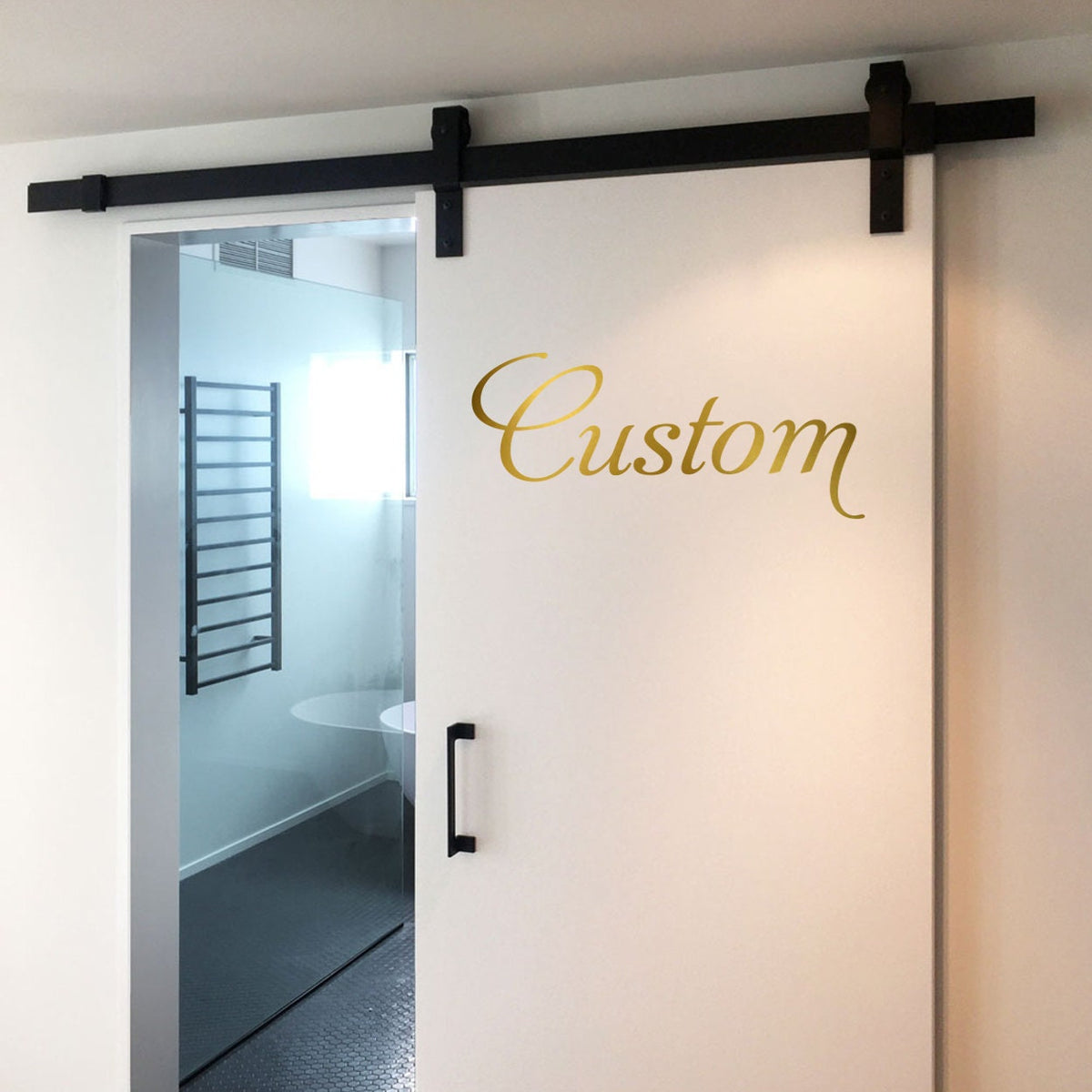 Custom Text Vinyl Decal: Personalized Door Sticker