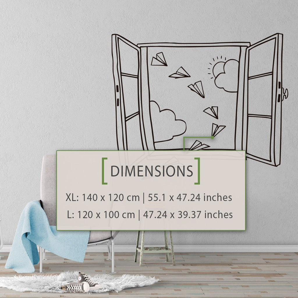 Paper Airplanes Vinyl Wall Decal: Kids Room Decor