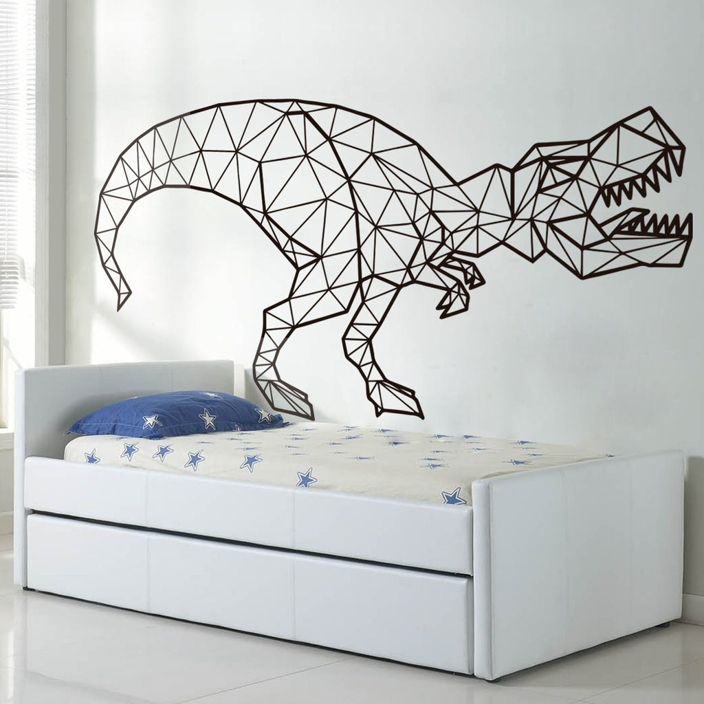 Geometric Dinosaur Wall Decal: T-Rex Kids Room Decor