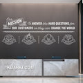 Mission & Values Office Wall Decal: Lobby Decor, Office Signs