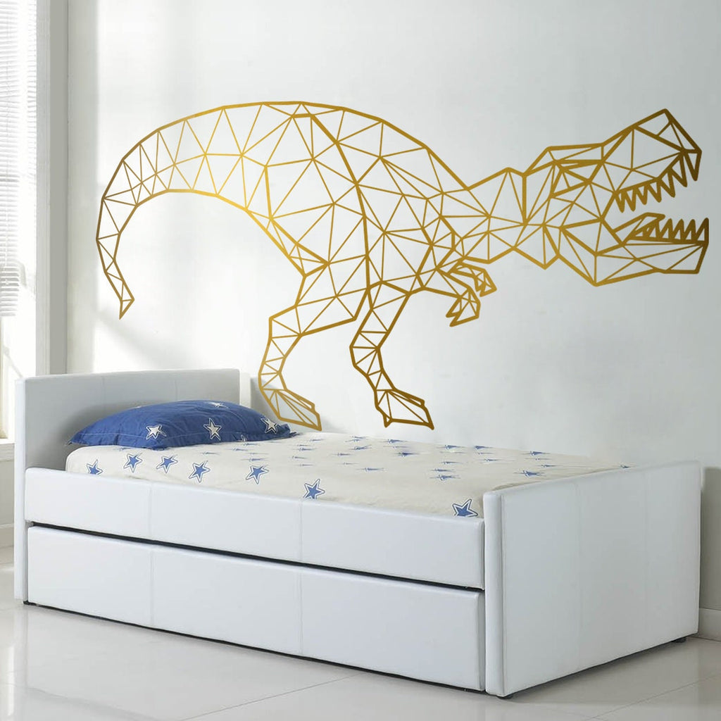 Geometric Dinosaur Wall Decal: T-Rex Kids Room Decor