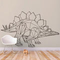 Geometric Stegosaurus Wall Decal: Minimalist Dinosaur Decor