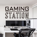 Gaming Station Wall Decal, Gamer Room Decor, Battlestation Vinyl Sticker, Minimalist Art