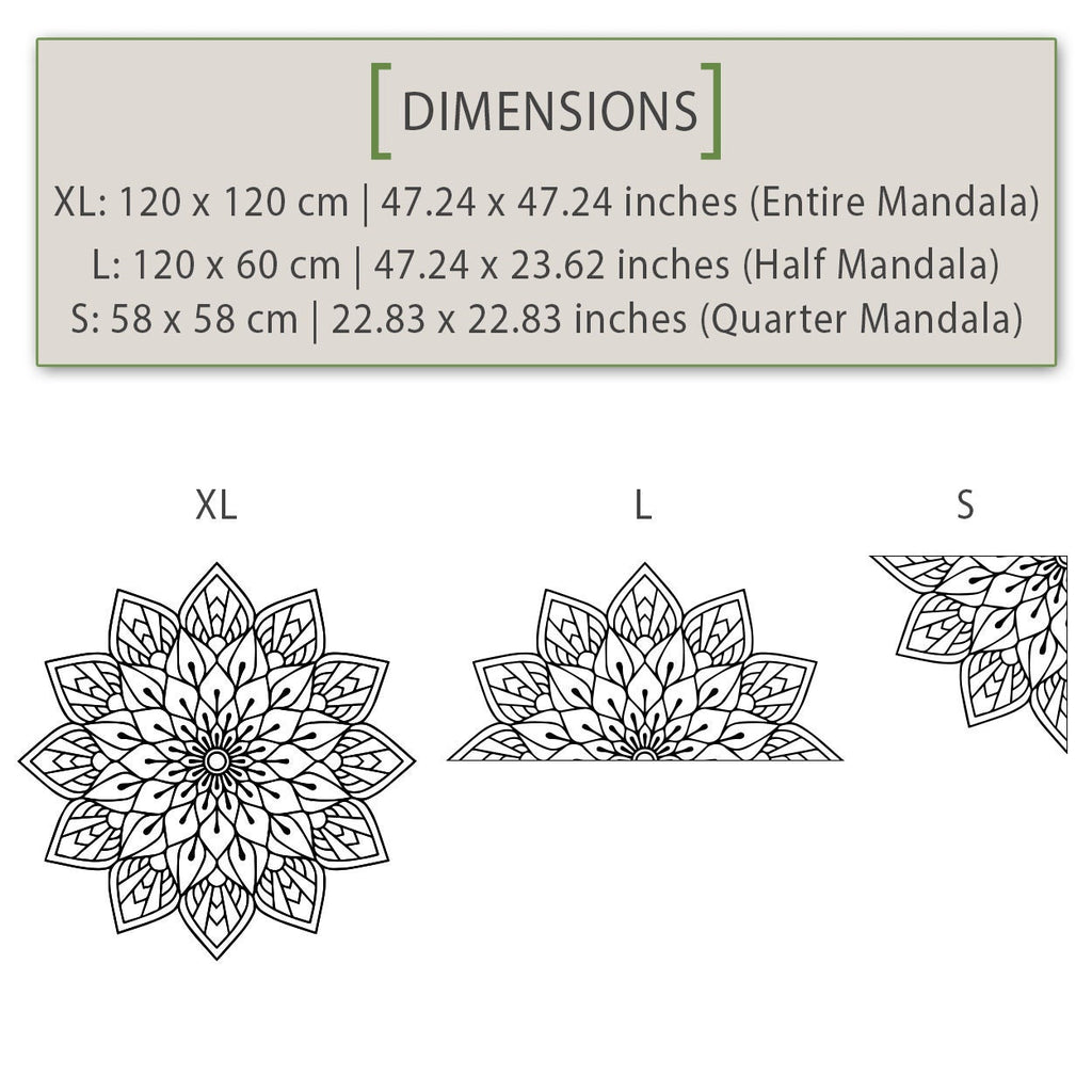 Sacred Geometry Mandala Wall Decal: Bohemian Home Decor