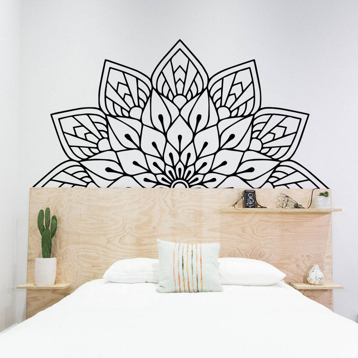 Sacred Geometry Mandala Wall Decal: Bohemian Home Decor
