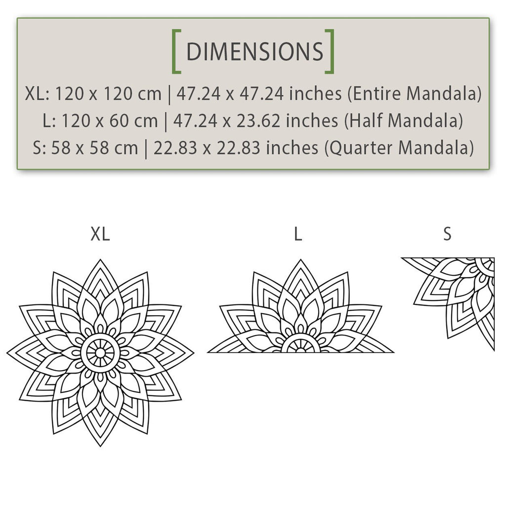 Flower Mandala Wall Decal: Bohemian Wall Art