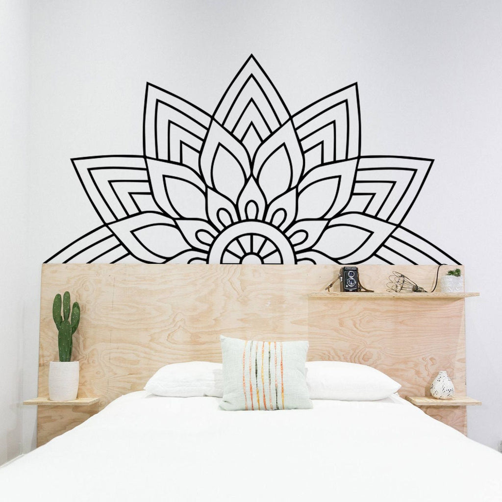 Flower Mandala Wall Decal: Bohemian Wall Art