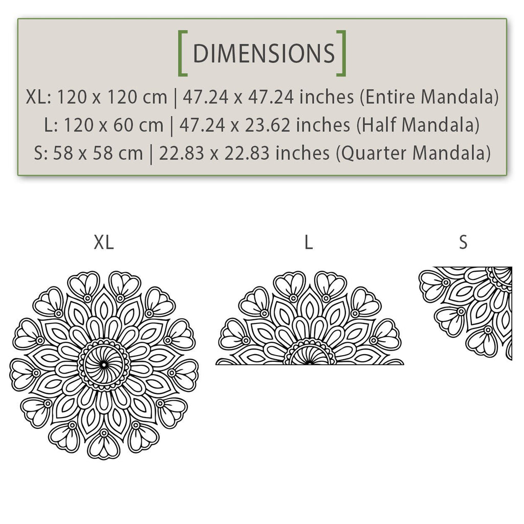 Floral Mandala Wall Decal: Bohemian Headboard Decor