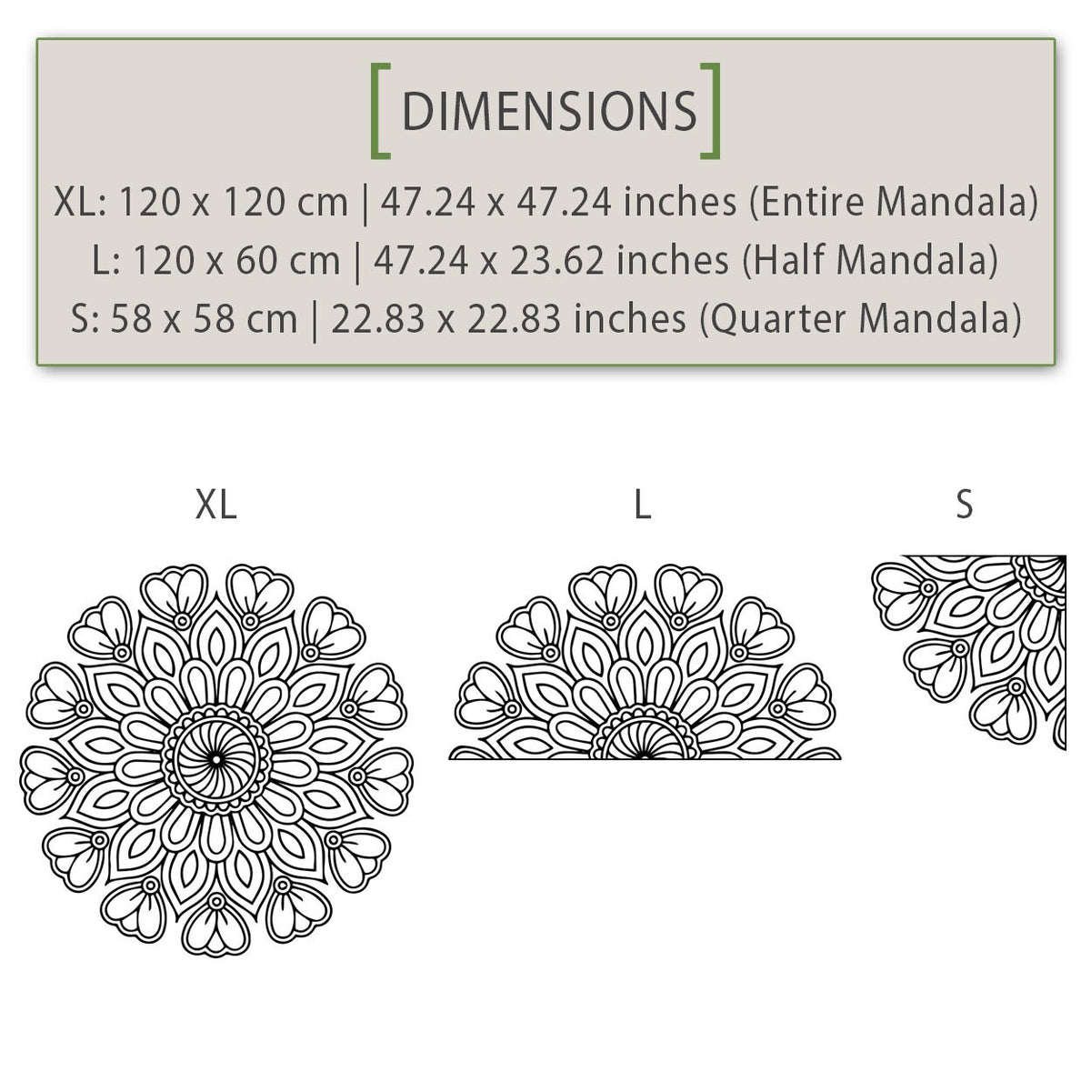 Floral Mandala Wall Decal: Bohemian Headboard Decor