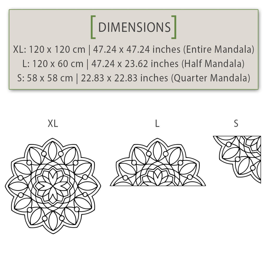 Minimalist Mandala Wall Decal: Geometric Scandinavian Decor