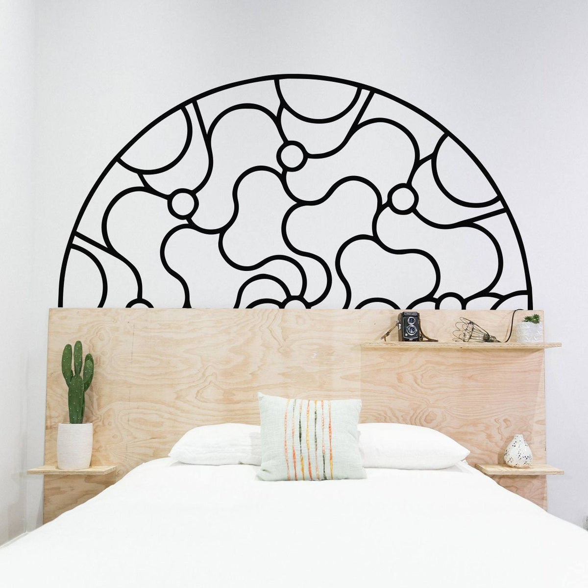 Minimalist Mandala Wall Decal: Geometric Sacred Geometry Art