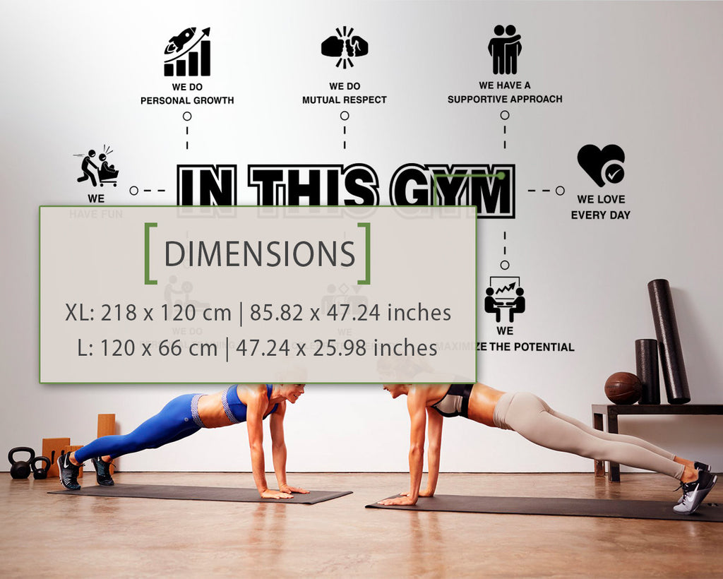 In This Gym Wall Decal: Motivational Fitness Decor