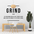 Grind Definition Wall Decal: Motivational Office Decor
