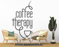Coffee Therapy Wall Decal: Coffee Office Decor