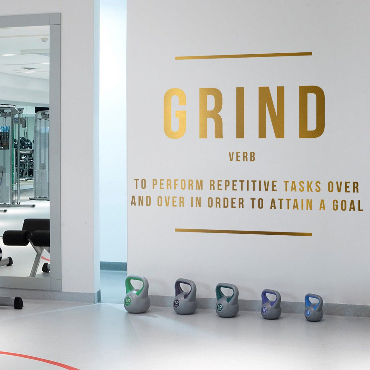 Grind Definition Wall Decal: Motivational Office Decor