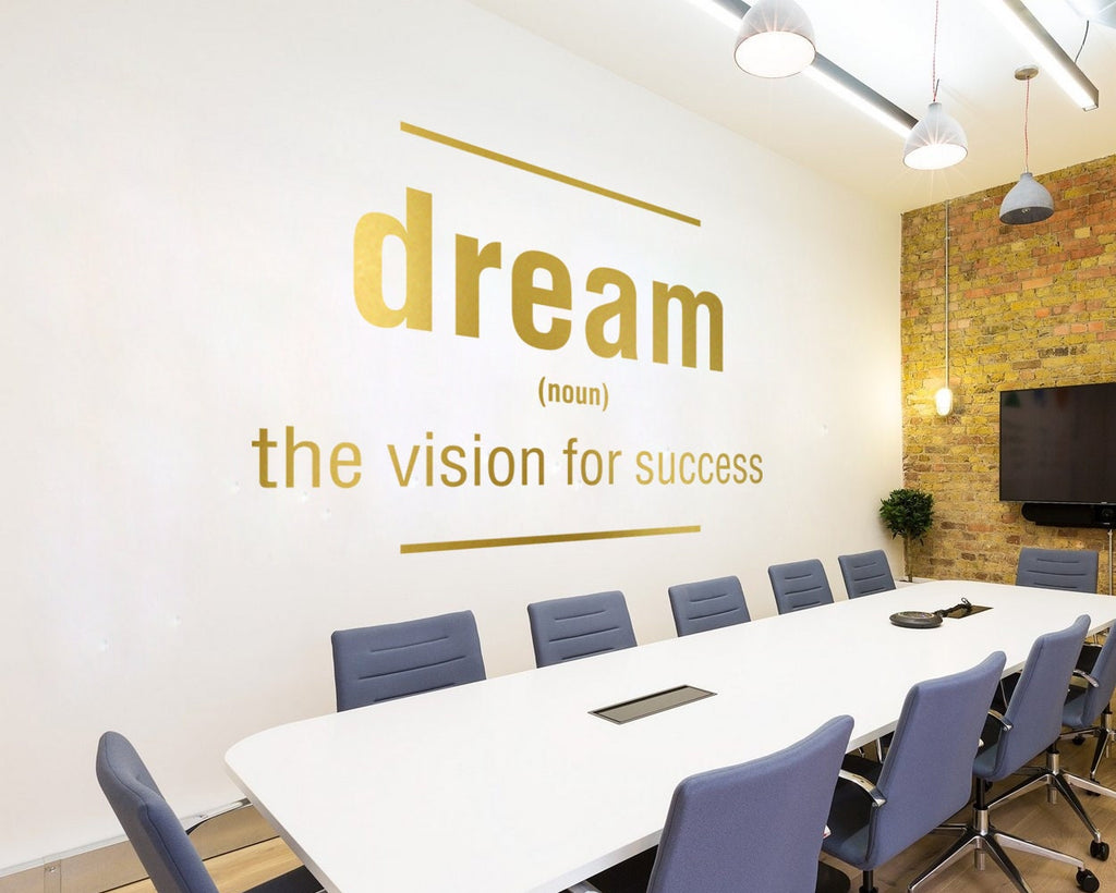 Dream Office Wall Decal: Inspiring Motivational Art