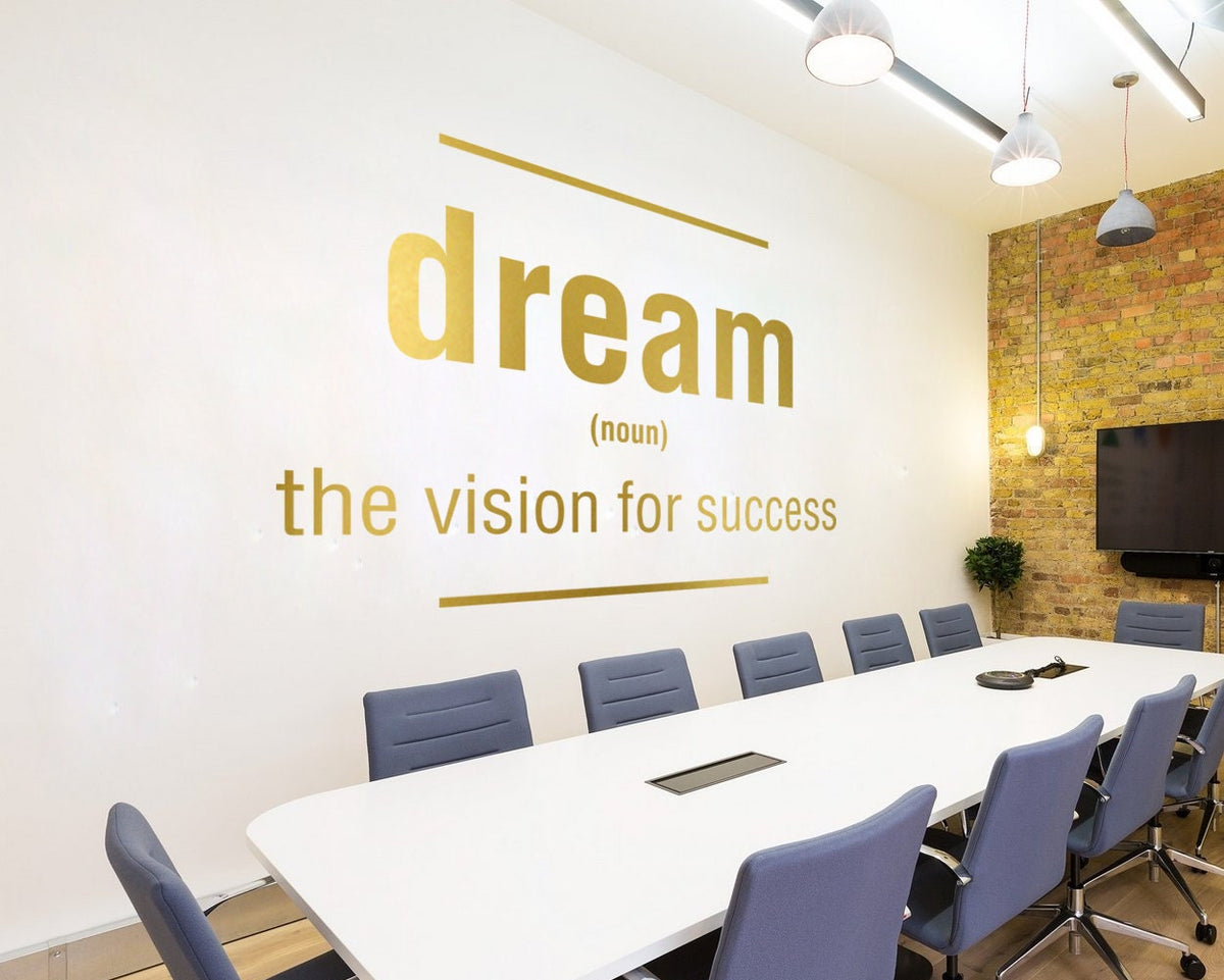 Dream Office Wall Decal: Inspiring Motivational Art