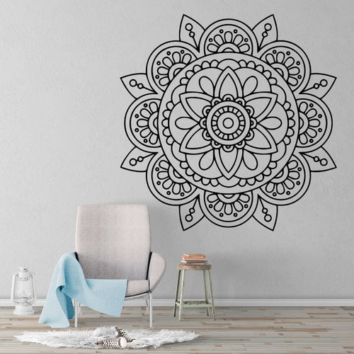 Mandala Wall Sticker: Bohemian Wall Art Decor