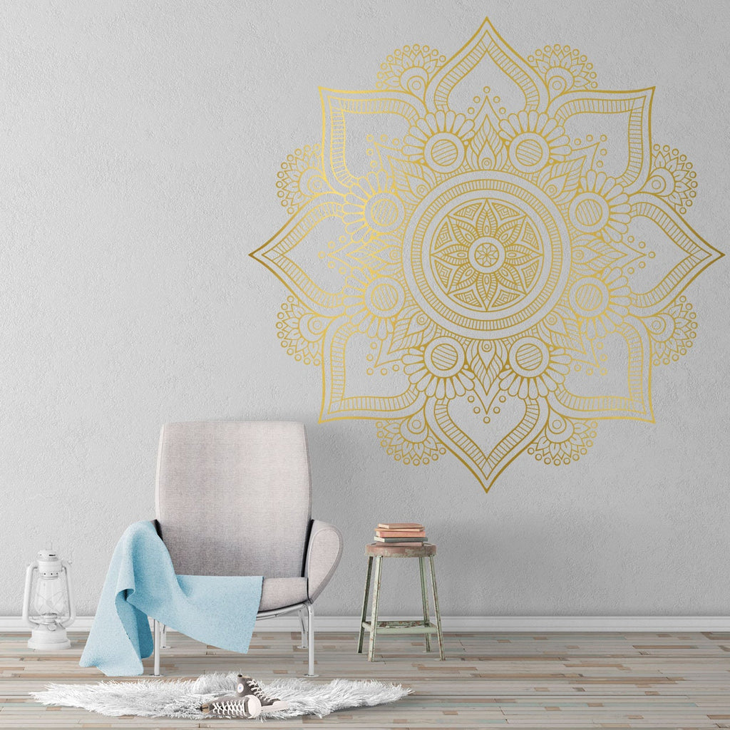 Sacred Geometry Mandala Wall Decal: Boho Vinyl Wall Art